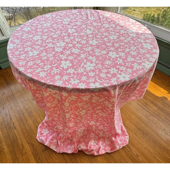 Vintage 70s bedsheets set, flat and fitted, pink white floral, full/double - Picture 7 of 10